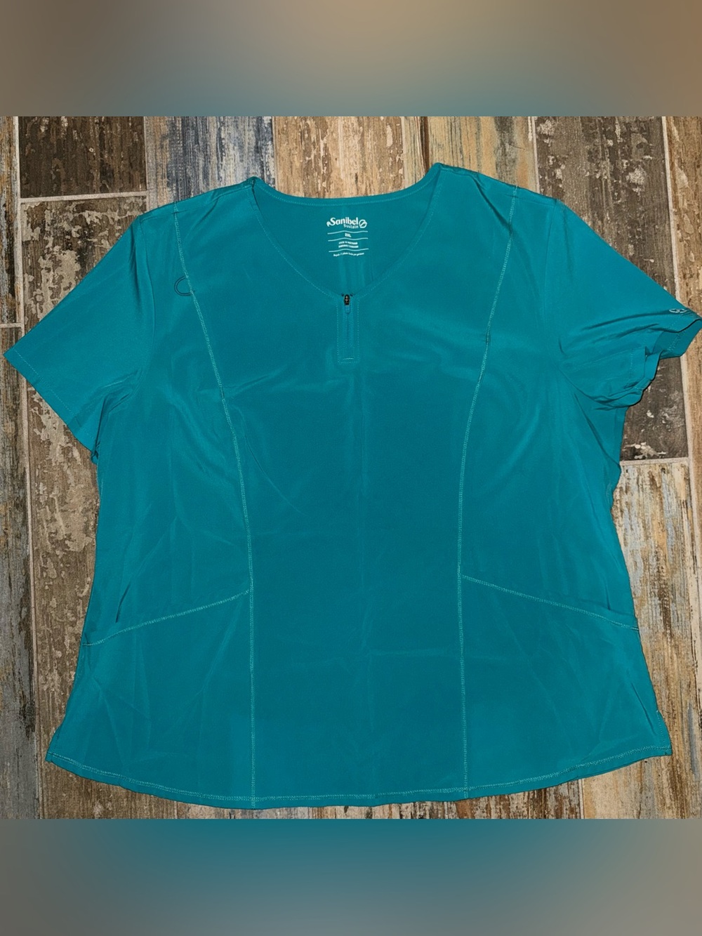 #0047 Women’s Sanibel Sustain Scrub Top - Teal 2XL
